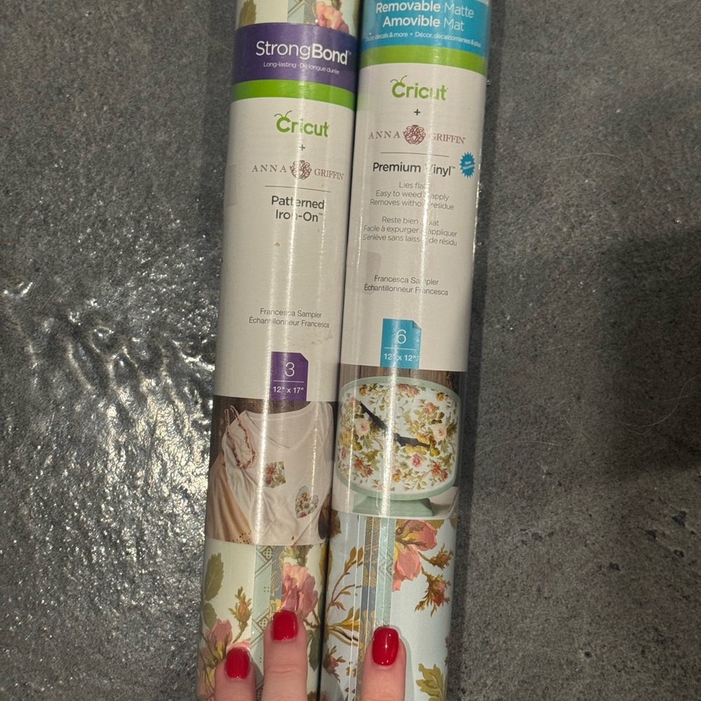 Cricut Patterned Iron-On and Removable Matte Vinyl - 4 rolls total